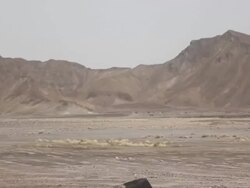 Riding through mountain landscape Stock Footage