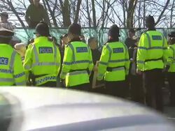 Vehicles Arriving At Fracking Site News Clip