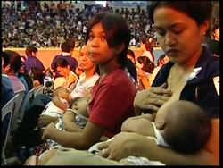 Mothers claim record for simultaneous breastfeeding News Clip