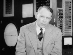 Donald Douglas discusses plane engine development Stock Footage