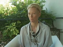 Io Sono L'Amore Interviews: Venice Film Festival 2009 Stock Footage