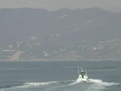 (HD1080i) Bumpy Boat Escape Stock Footage