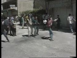 West Bank-Palestinians clash with Israeli soldiers News Clip