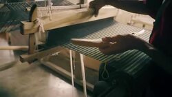 Thai hand weaving cotton Stock Footage