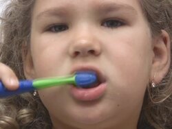 Brushing teeth (HD) Stock Footage