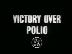 B/W 1955 two male scientists look at racks of sealed jars / newsreel / slate at beginning Stock Footage