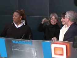 Nasdaq opening bell ringing ceremony with the stars of 'Mad Money' Stock Footage