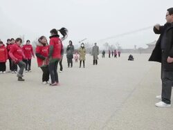WS People showing skipping rope activities / xi'an, shaanxi, china Stock Footage