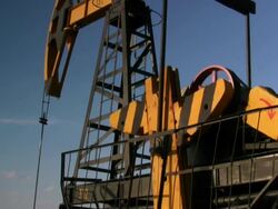 Counterweight. Oil well Stock Footage