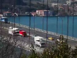 HD: Fatih Sultan Mehmet Bridge,  Istanbul, TURKEY Stock Footage