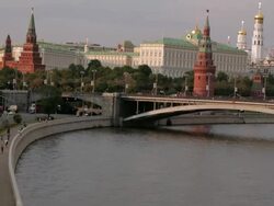 Russian River facing the Kremlin Stock Footage