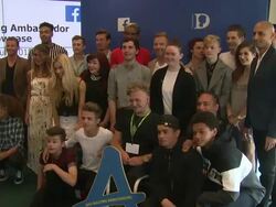 Ronan Keating, Joe Swash, Lee Ryan, Gemma Oaten, Jordan & Perri at Diana Awards showcase event on 9th July 2015 in London, England. Stock Footage