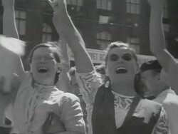 WS View of prague international youth festival AUDIO / Prague, Czechoslovakia Stock Footage