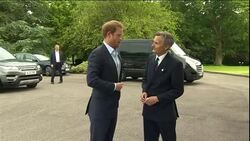 Prince Harry attends reception for Normandy Veterans in Portsmouth News Clip