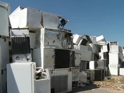 HD: Appliances At The Landfill Stock Footage