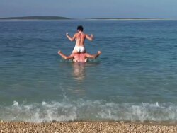 HD: Triumphant Couple Stock Footage