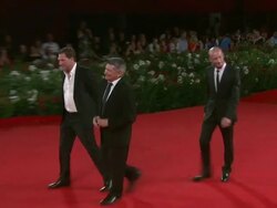 Johannes Zeiler, Alexander Sokurov, Anton Adasinskiy at the Faust premiere: Venice Film Festival 2011 at Venice . (Footage by WireImage Video/Getty Images Entertainment Video) Stock Footage