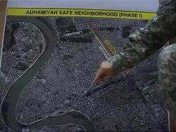 AP embed intv with US military describing building of wall in Sunni neighbourhood News Clip