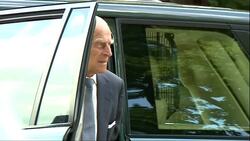 Prince Philip Arrives For Christening Of Princess Charlotte News Clip