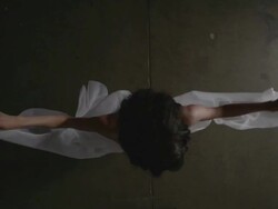 above view of ballerina spinning Stock Footage