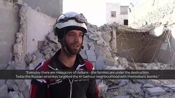 Amnesty International claim Russia is guilty of egregious war crimes in Syria and have deliberately targeting civilians and rescue workers in the past weeks News Clip