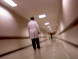 Hospital corridor Stock Footage