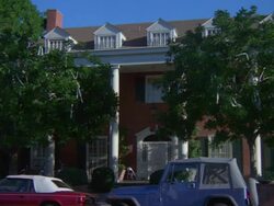 WS View of brick sorority house / California, United States Stock Footage