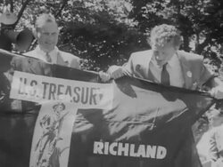 Parade for savings bond program Stock Footage