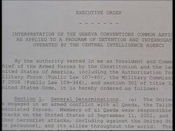 Bush signs order on interrogation of terror suspects News Clip