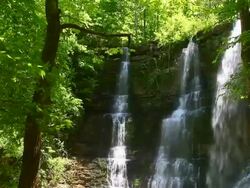 Triple Falls in the Ozark Mountains of Arkansas Stock Footage