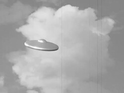 UFO attack old film Stock Footage