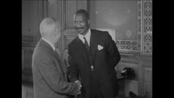 SYND 7 5 69 PRIME MINISTER OF ST KITTS, NEKBIS , AGUILA MEETS WITH MICHAEL STEWART IN LONDON Instructional Video
