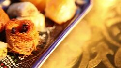 delicious jordanian halawiyyat patisserie and deserts Stock Footage