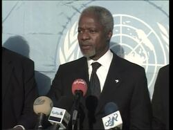 Annan comments during surprise visit to Iraq News Clip