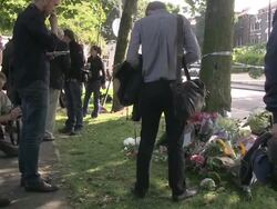 ATMOSPHERE Journalists and media at the Amy Winehouse Death Exterior Shots at London England. (Footage by WireImage Video/Getty Images Entertainment Video) Stock Footage
