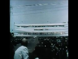 SYND 4 4 78 US PRESIDENT CARTER VISITS MONROVIA BEFORE LEAVING AFRICA TO RETURN HOME News Clip