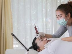 Professional permanent makeup applying Stock Footage