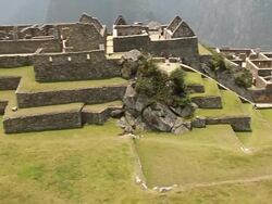 WS PAN View of Fort with mountains / Machu Picchu, Peru Stock Footage