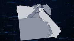 Egypt network map Stock Footage