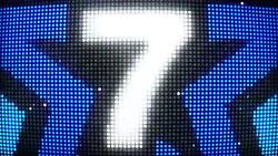 LED Wall Countdown - Blue Stars (Full HD) Stock Footage