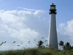 Cape Florida Lighthouse Stock Footage