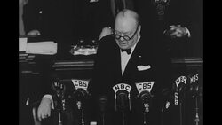 Winston Churchill addresses joint session of US Congress in late 1941 News Clip