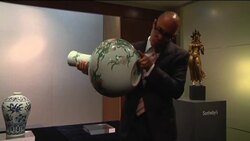 Preview of sale of Qianlong Chinese vases, one expected to fetch 15.4m dollars News Clip