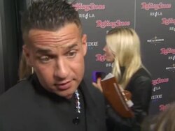 INTERVIEW: Mike 'The Situation' Sorrentino on being a part of the night, what he thinks of the fact that Rolling Stone now has their own restaurant, what Rolling Stone represents to him (Footage by WireImage Video/GettyImages) Stock Footage