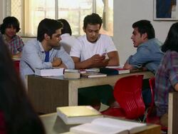 Group of college students studying in library Stock Footage