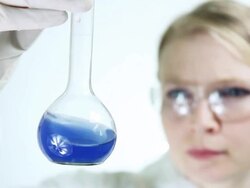 scientist at work in laboratory Stock Footage