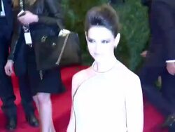 Katie Holmes at "PUNK: Chaos To Couture" Costume Institute Gala Stock Footage