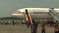 German Chancellor Merkel arrives in Indonesia Instructional Video