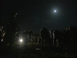 Africa, women dancing in the moonlight. Stock Footage
