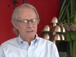 INTERVIEW: Ken Loach on not judging the individuals who go into the war contracting business and instead focusing on the structural factors of the politicians and private companies Stock Footage